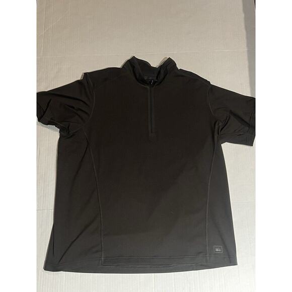 REI Biking Outdoor Short Sleeve XXL Quarter Zip Activewear Mesh Tee Short Sleeve - Picture 1 of 4